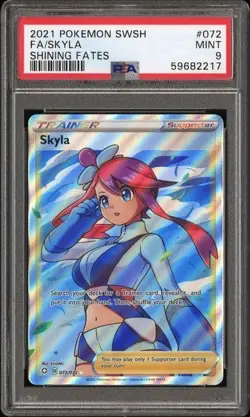2021 POKEMON SWORD & SHIELD SHINING FATES #072 FULL ART/SKYLA PSA 9 - Image 1