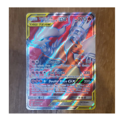 Pokemon Reshiram & Charizard GX TAG TEAM Ultra Rare Holo 194/214 SM 270 HP - Image 1