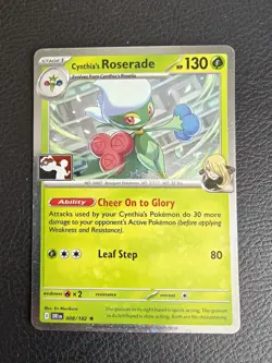 Pokemon TCG - Cynthia's Roserade 008/182 Play Stamped Prize Pack Series 8 Holo - Image 1