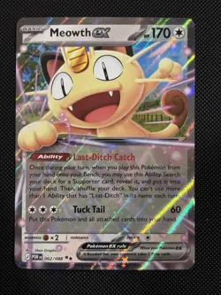 Meowth ex 062/088 Perfect Order Double Rare Holo Pokemon NM - Image 1