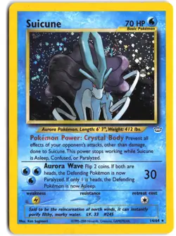 Suicune 14/64 Holo Rare Neo Revelation Pokemon Unlimited Holo - Image 1