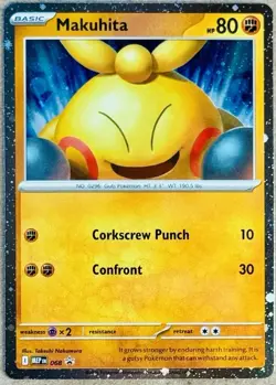 POKEMON TCG MEGA EVOLUTION BLACK STAR PROMO MAKUHITA COSMOS HOLO 068 NM++ - Image 1
