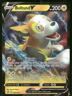Pokemon Tcg Boltund V #67 Pokemon Rebel Clash NM - Image 1