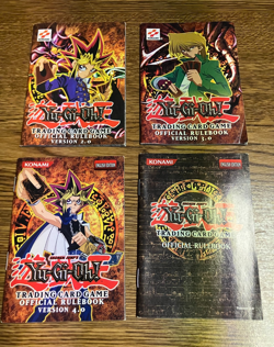 Yu-Gi-Oh! Trading Card Game Rule Books (4), Version 2, 3, 4 and 5, Rather Clean - Image 1