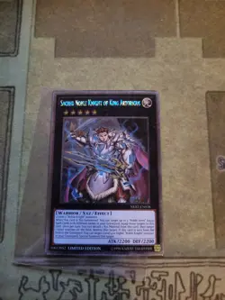YUGIOH SACRED NOBLE KNIGHT OF KING ARTORIGUS NKRT-EN038 PLATINUM LIMITED ED NM - Image 2