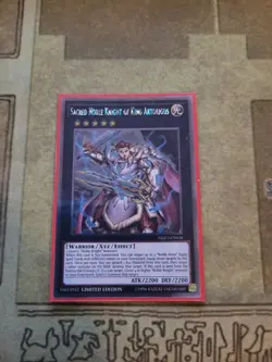YUGIOH SACRED NOBLE KNIGHT OF KING ARTORIGUS NKRT-EN038 PLATINUM LIMITED ED NM - Image 4