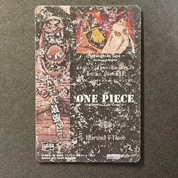 S0496 Marshall D Teach Memorial Log Holo Card Japanese One Piece - Image 2