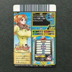 S4492 Nami TW4-04 R HOLO Treasure World One Piece Berry Match Carddass Card J13 - Image 2