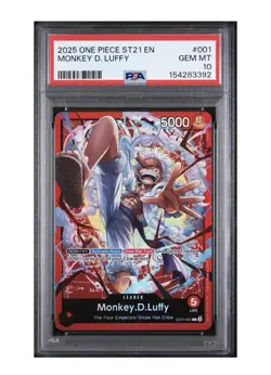 ONE PIECE ENGLISH ST21 GEAR 5 MONKEY D LUFFY ST21-001 LEADER PSA 10 🔥📈 - Image 1