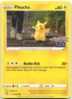 Pikachu 027/078 Holo Promo Miscellaneous Cards & Products Pokemon Lightly Played - Image 1