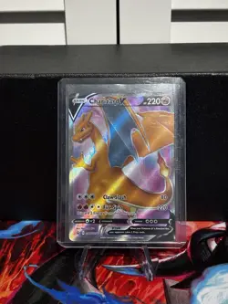 Pokemon TCG Charizard v SWSH Black Star Promos Holo Card - Image 1