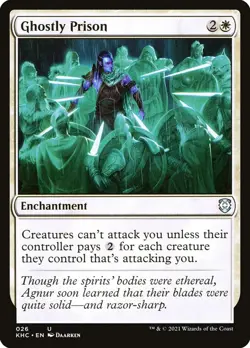MTG Ghostly Prison - Kaldheim Commander #026 Magic the Gathering LP Light Play - Image 1