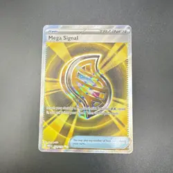 Mega Signal 171/132 Ultra Rare Gold Full Art Pokemon Card TCG Mega Evolution NM - Image 1
