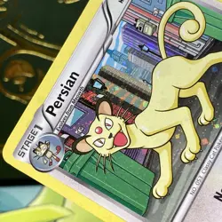 2012 Pokemon PERSIAN Next Destinies COSMOS HOLO SWIRL B&W PROMO Card 81/99 - Image 2
