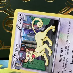 2012 Pokemon PERSIAN Next Destinies COSMOS HOLO SWIRL B&W PROMO Card 81/99 - Image 4