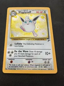 Pokemon TCG Wigglytuff Holo Rare Card 19/130 DOUBLE Swirl - Image 1