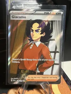 Pokemon TCG Prismatic Evolutions Giacomo Full Art Trainer Card 138/131 - Image 1