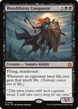 Bloodthirsty Conqueror FDN 0058 Foil NM MTG Foundations Mythic Card - Image 1