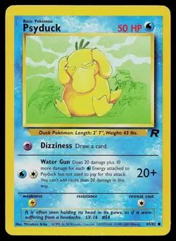 Pokemon Card Team Rocket Psyduck 65/82 Common - Image 1