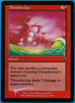 Thunderclap FOIL Mercadian Masques HEAVILY PLD Red Common CARD (506048) ABUGames - Image 1