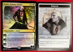 MTG Foil 1X Sorin, Solemn Visitor X1 + Emblem - Khans of Tarkir Magic - NM - Image 1