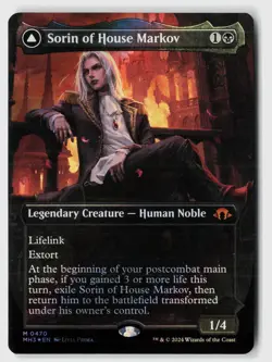 Sorin of House Markov (Borderless) (Textured Foil) #470 NM Modern Horizons 3 - Image 1