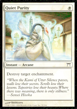 Quiet Purity MTG Champions of Kamigawa #39 White Arcane Instant - Image 1