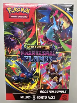 New Pokemon TCG: Mega Evolution Phantasmal Flames Booster Bundle Factory Sealed - Image 1