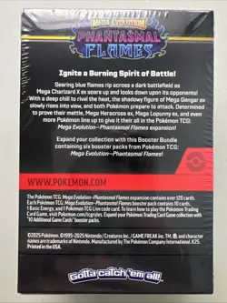 New Pokemon TCG: Mega Evolution Phantasmal Flames Booster Bundle Factory Sealed - Image 2