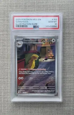 Gumshoos Pokemon Mega Evolution Illustration Rare #153 PSA 10 Gem Mint - Image 1