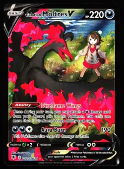 GALARIAN MOLTRES V TG20/TG30 HOLO ASTRAL RADIANCE TRAINER GALLERY POKEMON LP - Image 1