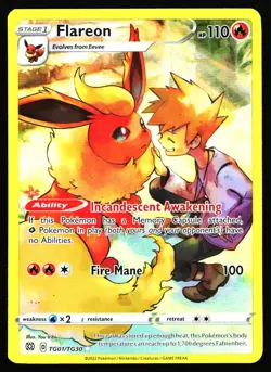 FLAREON TG01/TG30 HOLO BRILLIANT STARS TRAINER GALLERY POKEMON NM - Image 1