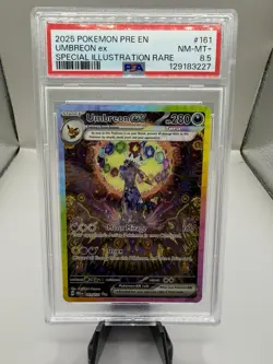 2025 POKEMON PRE EN-PRISMATIC EVOLUTIONS #161 UMBREON EX PSA 8.5 - Image 1