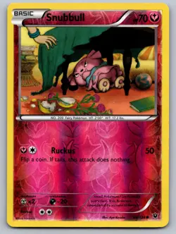 Snubbull 68/124 Fates Collide Pokemon Reverse Holo Lightly Played - Image 1