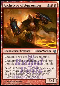 Archetype of Aggression 1x FOIL BNG MTG Born of the Gods Uncommon MINT red - Image 1