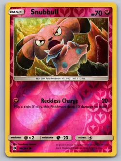 Snubbull 90/149 SM Base Set Pokemon Reverse Holo Lightly Played - Image 1