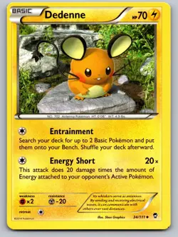 Dedenne 34/111 Furious Fists Pokemon Lightly Played - Image 1