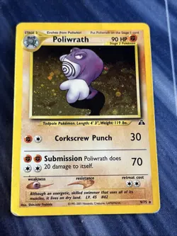 Pokemon TCG Poliwrath 9/75 Neo Discovery Holo Rare - Image 1