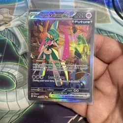 Pokemon TCG Iron Valiant EX Paradox Rift 249/182 Special Illustration Rare NM - Image 1
