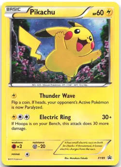 Pikachu (Collector Chest) XY89 Holo Promo XY Promo Pokemon Heavily Played - Image 1