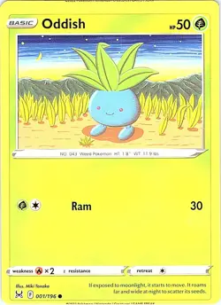 Oddish 001/196 Common Lost Origin Pokemon Near Mint (MisCut) - Image 2