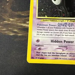 Pokemon Unown A 14/75 Holo Neo Discovery Unlimited 2001 - Image 5