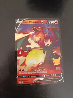 Lance's Charizard V SWSH133 - Celebrations Promo Holo Rare Pokemon NM - Image 1