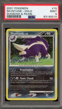 Pokemon Skunktank Diamond & Pearl Holo Rare #15 PSA 9 Mint - Image 1