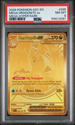 Mega Dragonite ex - Pokemon Ascended Heroes #295 PSA 8.0 - Image 1