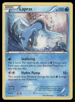 Pokemon TCG Lapras 35/146 Holo - Image 1
