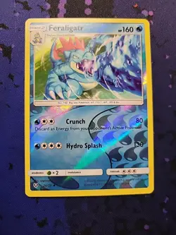 2017 Pokemon SM Shining Legends Feraligatr Reverse Holo 20/73 M/NM - Image 1