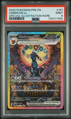 2025 POKEMON PRE EN-PRISMATIC EVOLUTIONS #161 UMBREON EX SIR PSA 9 - Image 1