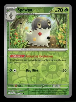 Spewpa Reverse Holo #009/198 SV01: Scarlet & Violet Base Set Pokemon - Image 1