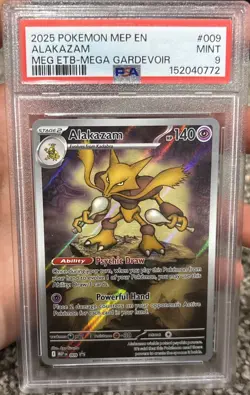 2025 Pokemon MEP EN Alakazam MEG ETB-MEGA GARDEVOIR PSA 9 - Image 1